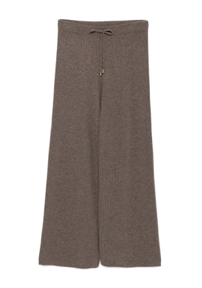N.Peal honeycomb knit trousers - Brown