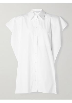 Stella McCartney - Oversized Organic Cotton-poplin Mini Shirt Dress - White - IT34,IT36,IT38,IT40,IT42,IT44,IT46,IT48,IT50