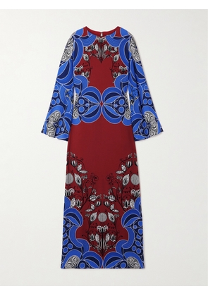 Borgo de Nor - Capucine Printed Crepe Maxi Dress - Blue - UK 6,UK 8,UK 10,UK 12,UK 14,UK 16,UK 18