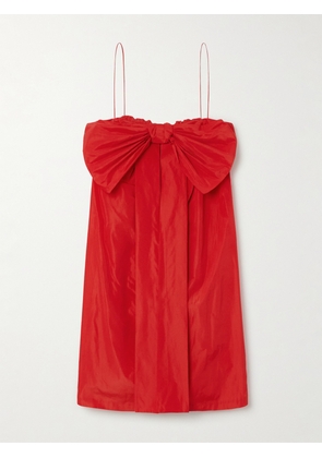 BERNADETTE - Estee Bow-embellished Taffeta Mini Dress - Red - FR 34,FR 36,FR 38,FR 40,FR 42,FR 44
