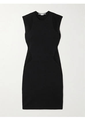 Stella McCartney - Miracle Paneled Stretch-knit Mini Dress - Black - xx small,x small,small,medium,large,x large