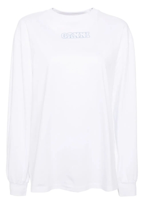 GANNI Future heavy cotton T-shirt - White