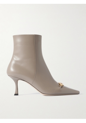 Jimmy Choo - Ryker 70 Embellished Leather Ankle Boots - Neutrals - IT36,IT37,IT37.5,IT38,IT38.5,IT39,IT39.5,IT40,IT41,IT42