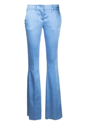 Philipp Plein flared satin trousers - Blue
