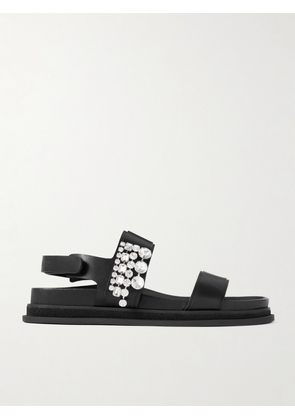 Jimmy Choo - Verity Crystal-embellished Leather Sandals - Black - IT36,IT36.5,IT37,IT37.5,IT38,IT38.5,IT39,IT39.5,IT40,IT40.5,IT41,IT42,IT43