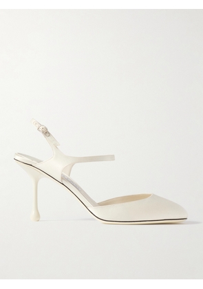 Jimmy Choo - Pixie 80 Satin Mary Jane Pumps - Ivory - IT36,IT36.5,IT37,IT37.5,IT38,IT38.5,IT39,IT39.5,IT40,IT40.5,IT41,IT42