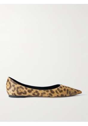 Jimmy Choo - Love Leopard-print Pony Hair Ballet Flats - Animal print - IT35,IT35.5,IT36,IT36.5,IT37,IT37.5,IT38,IT38.5,IT39,IT39.5,IT40,IT40.5,IT41,IT41.5,IT42,IT43