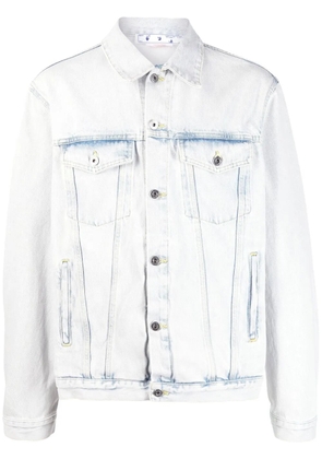 Off-White Skate bleached-effect denim jacket - Blue