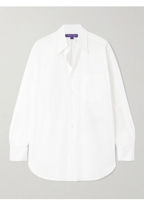 Ralph Lauren Collection - Damien Embroidered Cotton-poplin Shirt - White - US0,US2,US4,US6,US8,US10,US12,US14