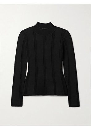 Sea - Devon Paneled Stretch-knit Top - Black - xx small,x small,small,medium,large,x large