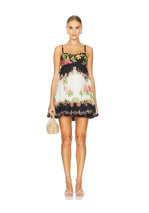 HEMANT AND NANDITA Short Dress With Quilted Yoke in Black. Size M. Also in XL.