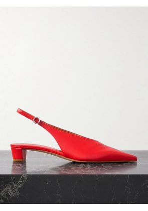 Aeyde - Oti Leather Point-toe Slingback Pumps - Red - IT35,IT35.5,IT36,IT36.5,IT37,IT37.5,IT38,IT38.5,IT39,IT39.5,IT40,IT40.5,IT41,IT41.5,IT42