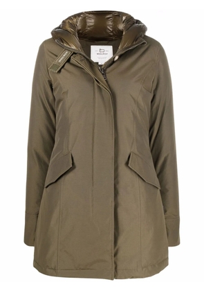 Woolrich hooded cotton-blend parka coat - Green
