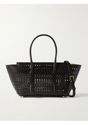 Alaïa - New Mina 20 Laser-cut Leather Tote - Black - One size