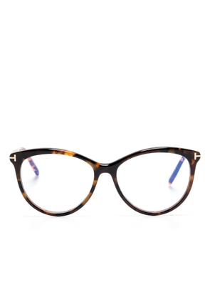 TOM FORD Eyewear FT5990B round-frame glasses - Brown