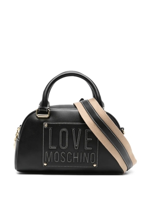 Love Moschino logo-appliqué top-handle tote bag - Black