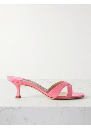 Manolo Blahnik - Callamu 50 Patent-leather Mules - Pink - IT36,IT36.5,IT37,IT37.5,IT38,IT38.5,IT39,IT39.5,IT40,IT40.5,IT41,IT41.5,IT42