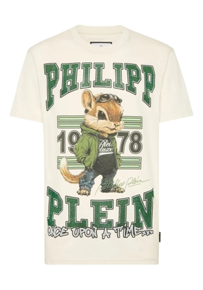 Philipp Plein squirrel-print crew-neck T-shirt - Neutrals