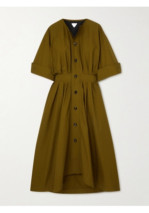Bottega Veneta - Cotton-canvas Midi Dress - Green - IT36,IT38,IT40,IT42