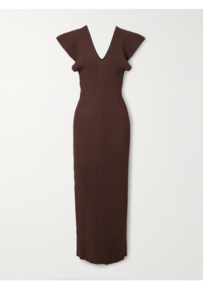 Altuzarra - Ribbed-knit Maxi Dress - Brown - x small,small,medium,large,x large