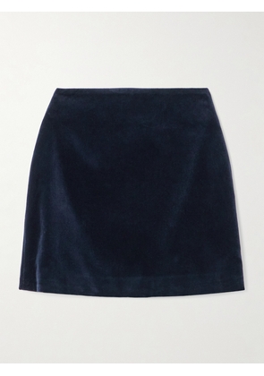 BLAZÉ Milano - Coci Cotton-velvet Mini Skirt - Blue - 00,1,2,3,4