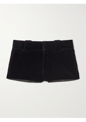 Chloé - Cotton-velvet Shorts - Black - FR 34,FR 36,FR 38,FR 40,FR 42,FR 44