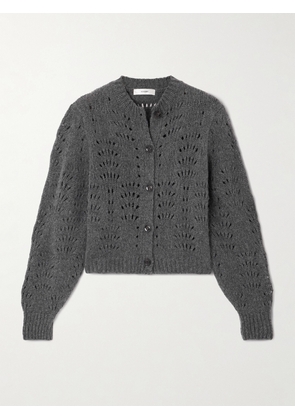 FRAME - Open-knit Merino Wool Cardigan - Gray - xx small,x small,small,medium,large,x large