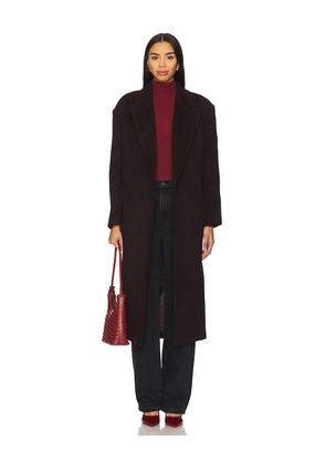 Bardot Classic Oversized Coat in Wine. Size M/L. Also in S/M.