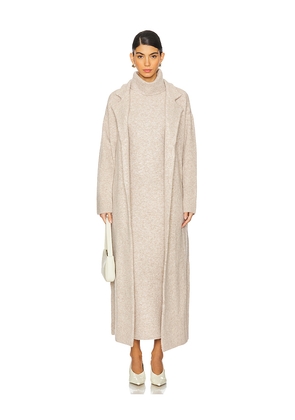 Camila Coelho Jona Maxi Sweater Coat in Beige. Size L. Also in M, S, XL, XS, XXS.