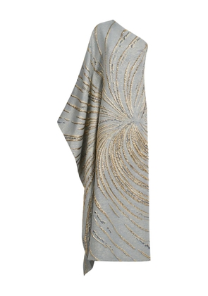 Taller Marmo Cannes one-shoulder pattern maxi dress - Blue