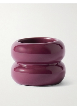 Uncommon Matters - Breve Coated-wood Ring - Burgundy - 50,51,52,53,54,55,56