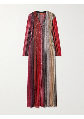 Missoni - Sequin-embellished Striped Metallic Crochet-knit Cardigan - Multi - IT36,IT38,IT40,IT42,IT44,IT46,IT48,IT50