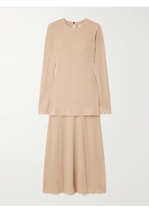 Jil Sander - Layered Crepe Maxi Dress - Gold - FR 34,FR 36,FR 38,FR 40,FR 42,FR 44