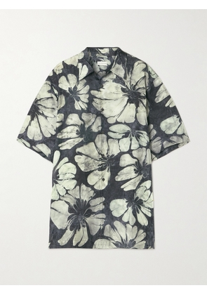 Dries Van Noten - Floral-print Silk-voile Shirt - Gray - S,M