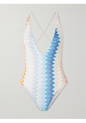 Missoni - Mare Striped Metallic Crochet-knit Swimsuit - Multi - IT36,IT38,IT40,IT42,IT44,IT46,IT48