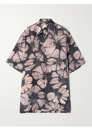 Dries Van Noten - Floral-print Silk-voile Shirt - Purple - S,M