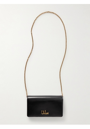 Chloé - Iconic Embellished Leather Shoulder Bag - Black - One size