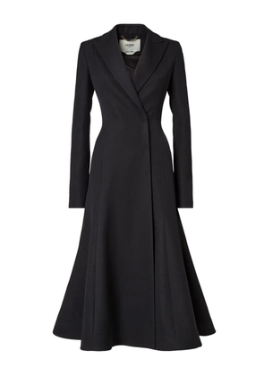 FENDI grain-de-poudre wool coat - Black