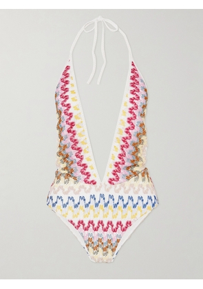 Missoni - Mare Striped Metallic Crochet-knit Swimsuit - Multi - IT36,IT38,IT40,IT42,IT44,IT46,IT48
