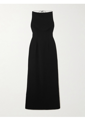 16ARLINGTON - Hebe Open-back Crepe Gown - Black - UK 4,UK 6,UK 8,UK 10,UK 12,UK 14,UK 16
