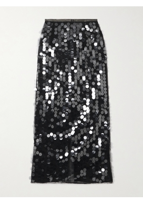 16ARLINGTON - Dia Embellished Tulle Midi Skirt - Black - UK 4,UK 6,UK 8,UK 10,UK 12,UK 14,UK 16
