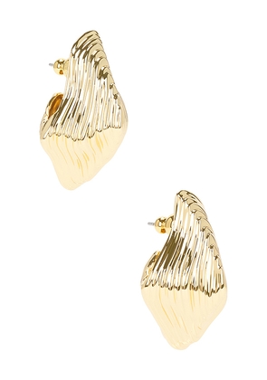 Cult Gaia Relic Earring in Metallic Gold.