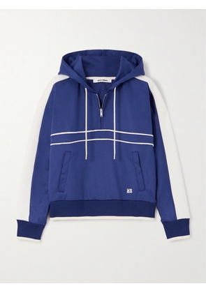 Wales Bonner - Mantra Cotton-jersey Hoodie - Blue - x small,small,medium,large,x large