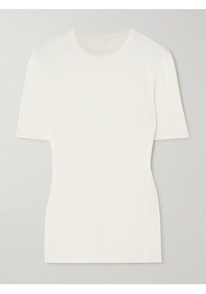 TOTEME - Ribbed-knit T-shirt - White - xx small,x small,small,medium,large,x large