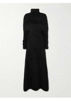 TOTEME - Alpaca-blend Turtleneck Maxi Dress - Black - xx small,x small,small,medium