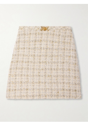 Versace - Cotton-blend Tweed Mini Skirt - Neutrals - IT36,IT38,IT40,IT42,IT44,IT46,IT48