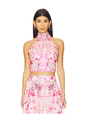 Camilla Halter Tie Back Top in Rose. Size M/L. Also in XS/S.