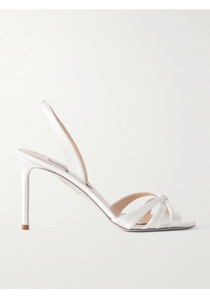 Aquazzura - Tati 85 Satin Slingback Sandals - White - IT35,IT36,IT36.5,IT37,IT37.5,IT38,IT38.5,IT39,IT39.5,IT40,IT40.5,IT41,IT41.5,IT42