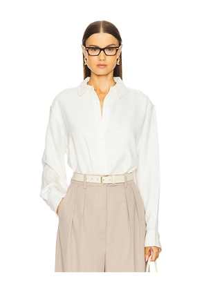 ANINE BING Braxton Shirt in Ivory. Size L. Also in M, S.