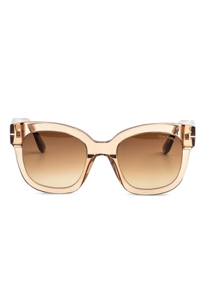 TOM FORD Eyewear Beatrix cat eye-frame sunglasses - Neutrals